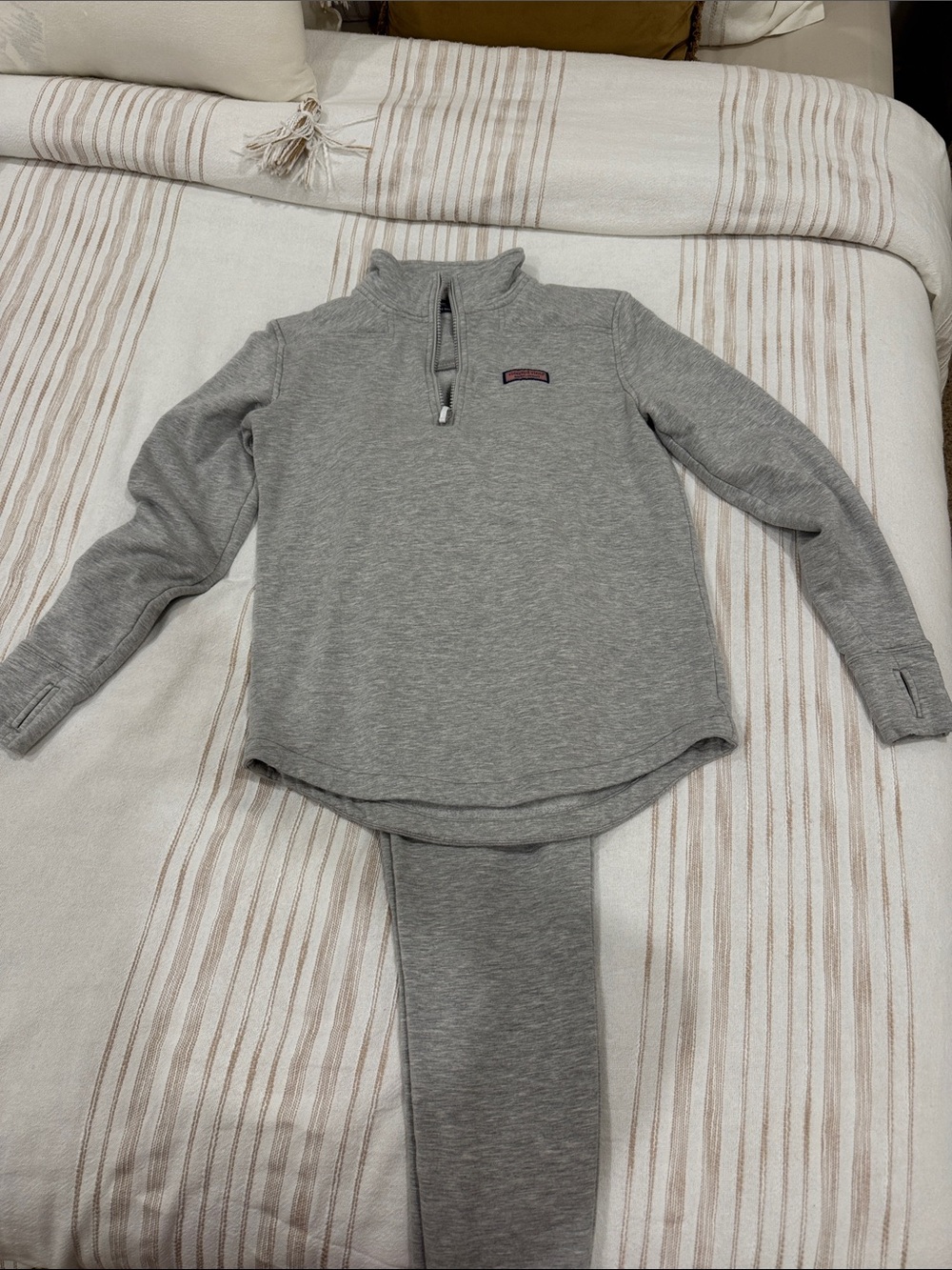 Vineyard Vines Heather Gray Quarter-Zip Pullover